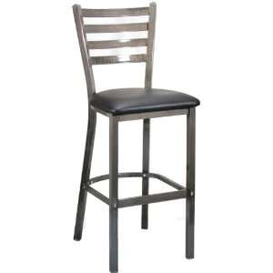  Metal Ladder Back Barstool with Clear Coat