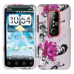 For HTC Evo 3D Hard Case W Flower Phone Cover  