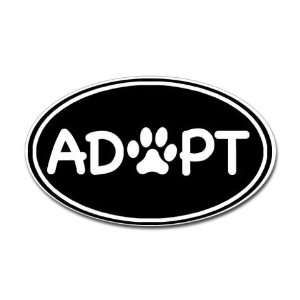  Adopt Black Oval Pets Oval Sticker by  Arts 