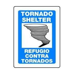 Safety Sign,tornado Shelter Bilingual L   ZING  Industrial 