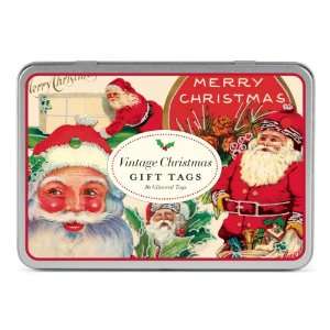  Cavallini Glitter Gift Tags Vintage Christmas, 36 Assorted 