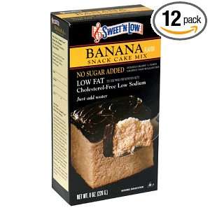 Sweet N Low Cake Mix, Banana, 8 Ounce Boxes (Pack of 12)  
