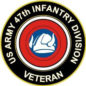  US Army Veteran 47th Infantry Division Sticker Decal 3.8 