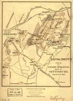 field of cavalry operations east of gettysburg july 2nd 3rd 1863 map 