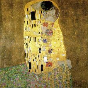   Painting,the kiss(1908)by Gustav Klimt,Size 40X40 inches,Hand Painted
