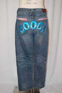 COOGI WHISKERED LOGO RELAXED FIT EMBROIDERED POCKETS JEANS MENS SZ 38 