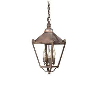 Preston Hanging Lantern with Clear Seeded Glass Finish Charred Iron 