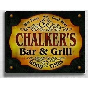  Chalkers Bar & Grill 14 x 11 Collectible Stretched 