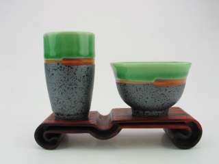 Green Lotus * Porcelain Aroma Teacup Set  