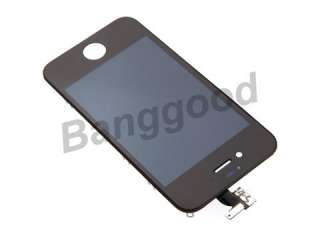 Black For iPhone 4S LCD Screen Display Touch Digitizer Glass Frame 