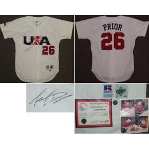  Mark Prior Signed Team USA Authentic White Jersey Sports 