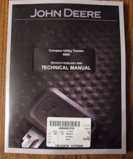 John Deere 4005 Utility Tractor Technical Manual jd  