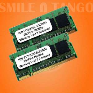 2GB DDR2 PC2 PC3200 400Mhz 400 PC 3200 SODIMM 2 X 1 GB  