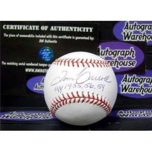  Tom Carroll Autographed/Hand Signed Baseball inscribed NY 