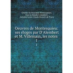   Louis Claude Destutt de Tracy Charles de Secondat Montesquieu Books