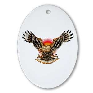    Ornament (Oval) Tattoo Eagle Freedom On Sunset 