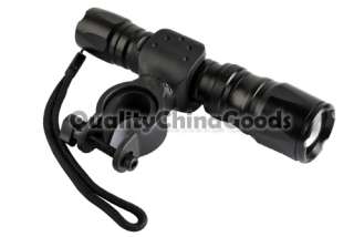 Zoomable CREE XM L T6 LED 3Mode 650LM ZOOM Flashlight Torch B06 + Bike 