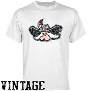  UNLV Rebels White Distressed Logo Vintage T shirt Sports 