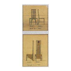  Charles Rennie Mackintosh   Design For Chairs, 1903 Giclee 