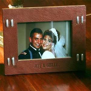    Leather & Pewter Picture Frame   5x7 Horizontal