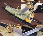 Handmade Japanese Samurai Katana Sword Gold Dragon Tsuba Sharp Blade