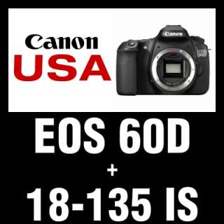 USA Model Canon 60D Digital SLR Camera + 18 135 IS Lens. * NEW 