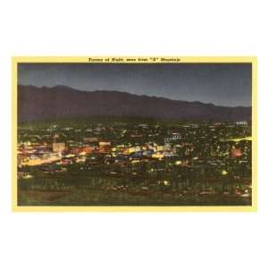  City at Night, Tucson, Arizona MasterPoster Print, 12x18 