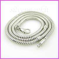 45cm SILVER SNAKE NECKLACE FOR EUROPEAN CHARM BEADS  