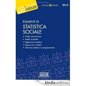 Elementi di statistica sociale (Il timone) (Italian Edition) Carla 