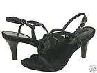 AK Anne Klein black low heel slides sandal dress shoes 8.5 EUC  