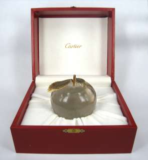 Vintage Cartier Apple Sterling Silver Paperweight W Box  