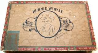 Vintage Winnie Winkle Wooden Cigar Box  