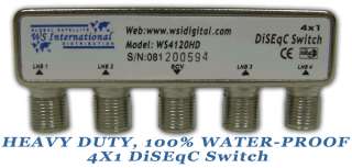 WS4120 HD   DiSEqC Switch 4X1 Satellite Heavy Duty FTA  