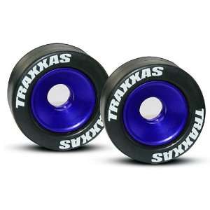  Traxxas 5186A Mntd Wheelie Bar Tires/Whls Blue (2) Toys 
