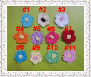 Crochet Flower Hair Corsage Bag Dress Applique Trim  