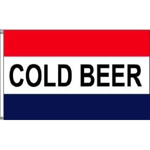 Feet COLD BEER Red White Blue Nylon   indoor Message Flags Made 