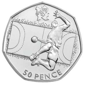 ROYAL MINT OLYMPIC 50P COIN SPORTS COLLECTION HANDBALL  