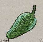 1PC~SPICY GREEN CHILI PEPPER~IRON ON EMBROIDERY PATCH