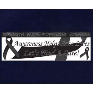  Black Ribbon Awareness Banner 