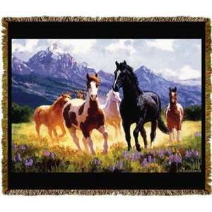  Horse Summer Days Tapestry Throw MS 4734TU3