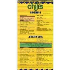  Chilis Grill & Bar Menu 1995 Singapore 