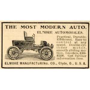  1902 Ad Elmore Automobile Car Clyde Ohio Cyclinder 