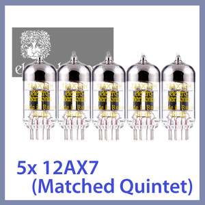 5x NEW Electro Harmonix 12AX7EH 12AX7 ECC83 Vacuum Tube, Matched 