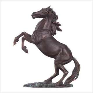 Liberty Bronze Stallion Horse Statue Wild West  