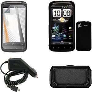 iNcido Brand HTC Sensation 4G Combo Rubber Black Protective Case 