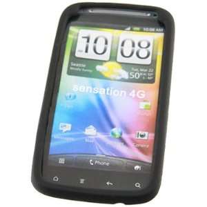  Black Silicone Skin Case For HTC Sensation 4G Cell Phones 