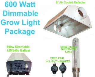 600 WATT AIR COOLED DIMMABLE GROW LIGHT KIT HPS 600w  