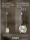 1966 TIMEX Electric WRIST WATCH AD~His & Hers~60s