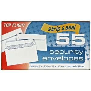  Top Flight Boxed Security Envelopes, Strip and Seal 