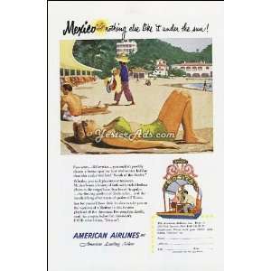  1951 Vintage Ad American Airlines, Inc.   Mexico Vacation 